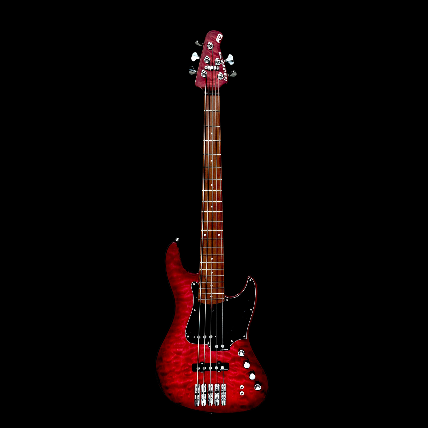 Ultra P/J5 Essence (Carmine Burst) — Anaconda Basses USA